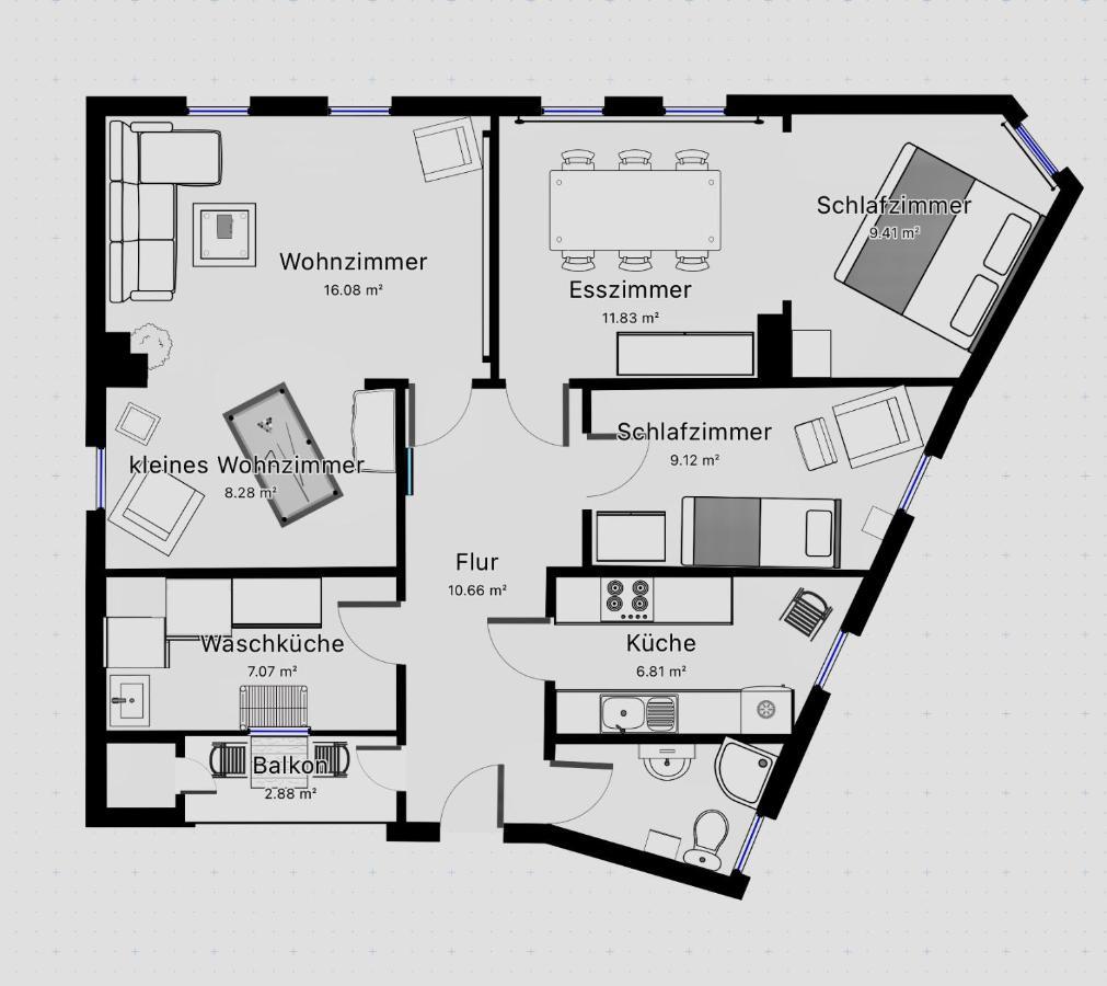 Das Blaue Tuerchen - Wohnung Mit Beamer Und Kicker Bremerhaven Esterno foto